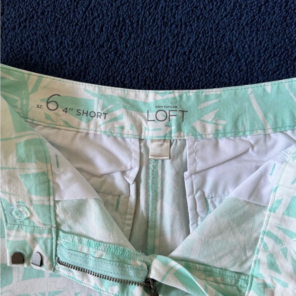 Ann Taylor LOFT 4-Inch Patterned Shorts Size 6 worn/washed once 100% cotton - Picture 6 of 8